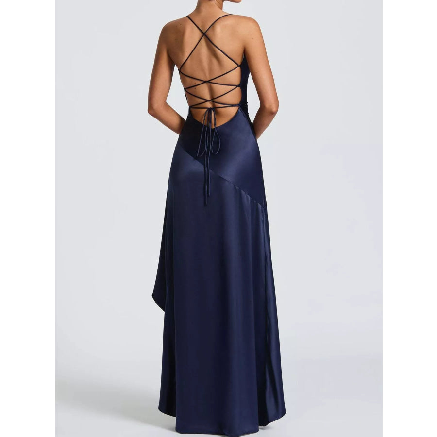 High-Low Ruffle Hem Evening Dress Apparel and Accessories
