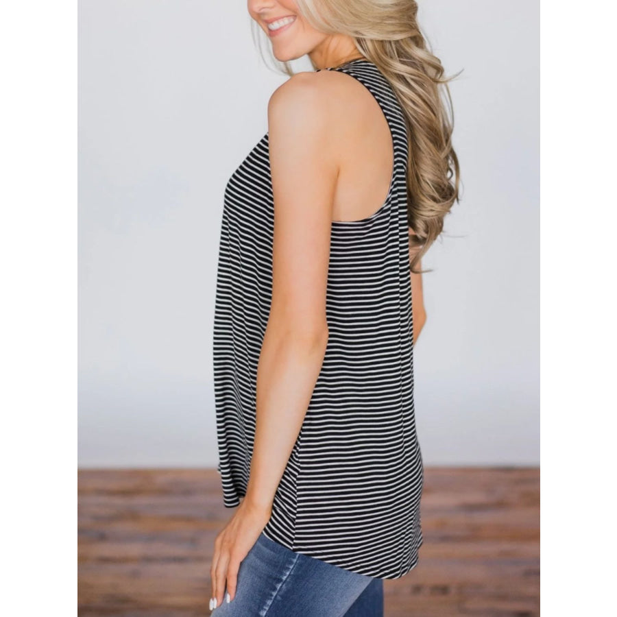 High - Low Striped Tank Apparel and Accessories