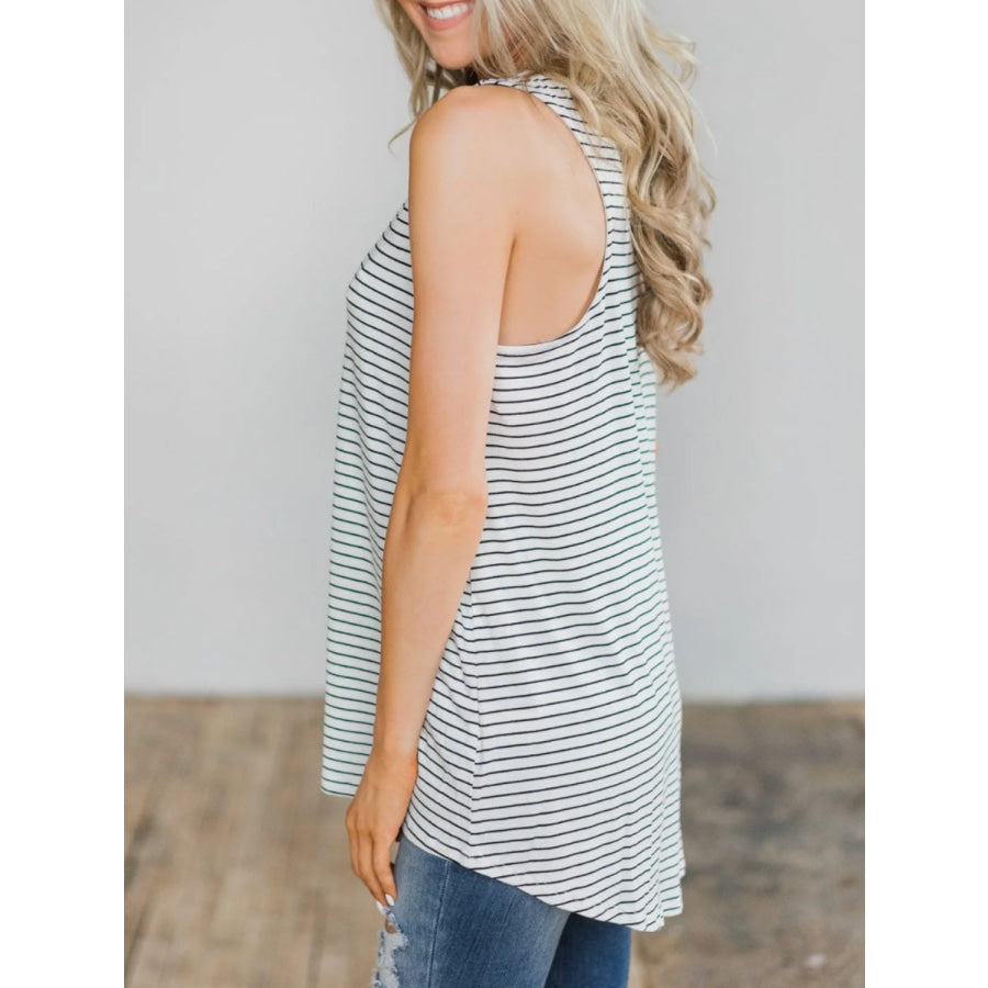 High - Low Striped Tank Apparel and Accessories