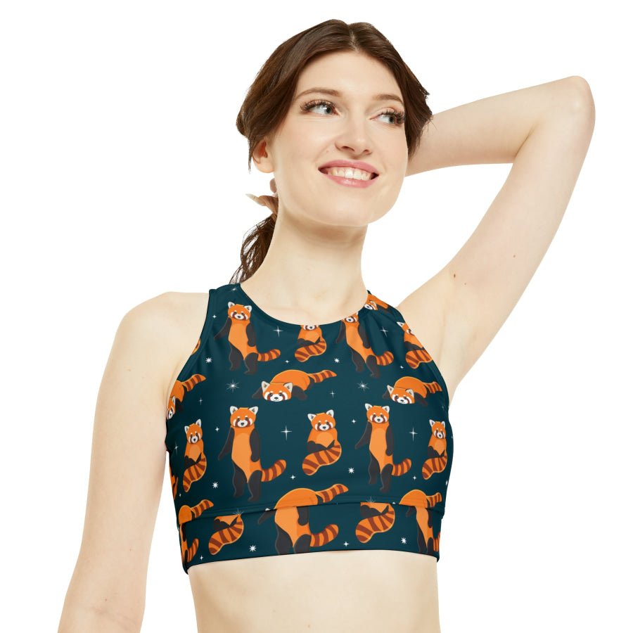 High Neck Crop Bikini Top (AOP) All Over Prints