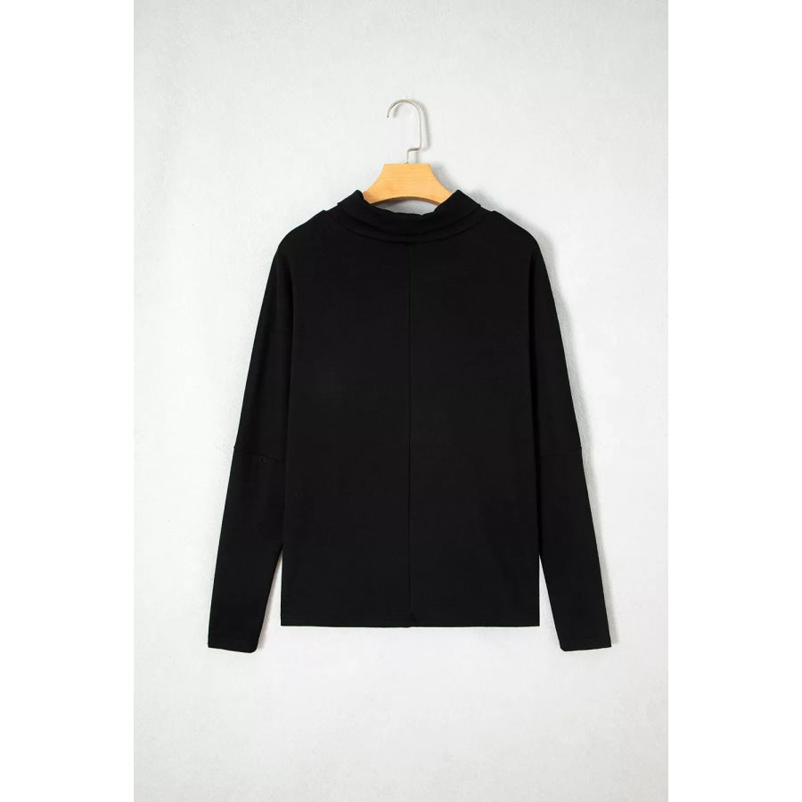 High Neck Long Sleeve Top Apparel and Accessories