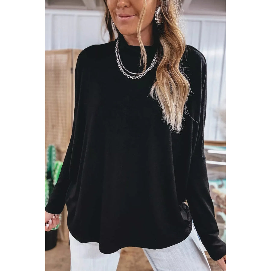 High Neck Long Sleeve Top Apparel and Accessories