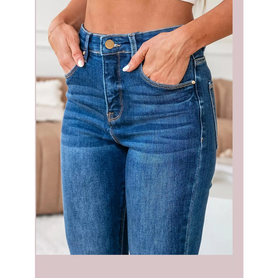 High-Rise Flare Leg Jeans Apparel and Accessories