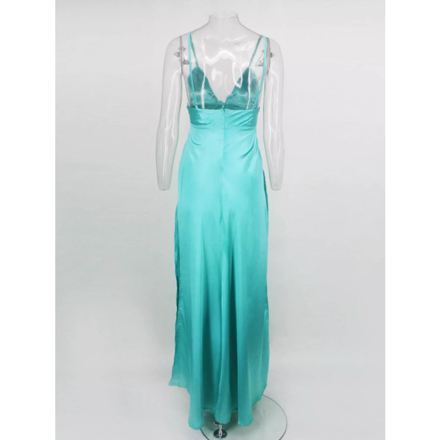 High-Slit Spaghetti Strap Maxi Dress Apparel and Accessories