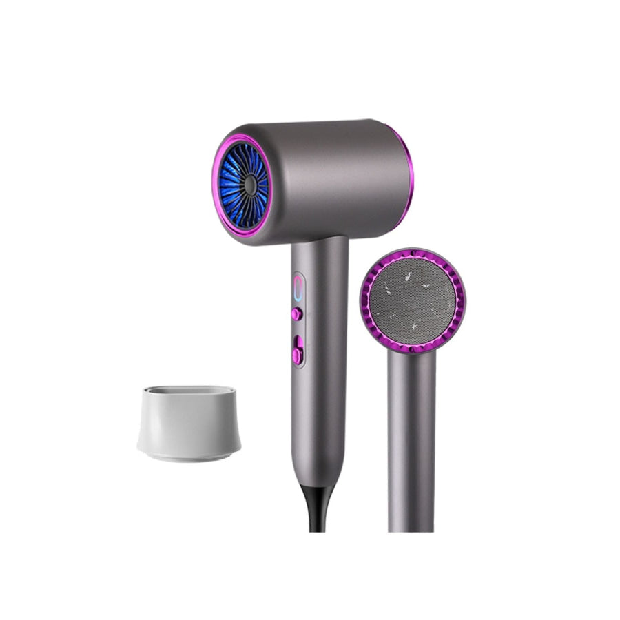 High-Speed Hair Dryer with Temperature Control Dark Gray / European plug Apparel and Accessories