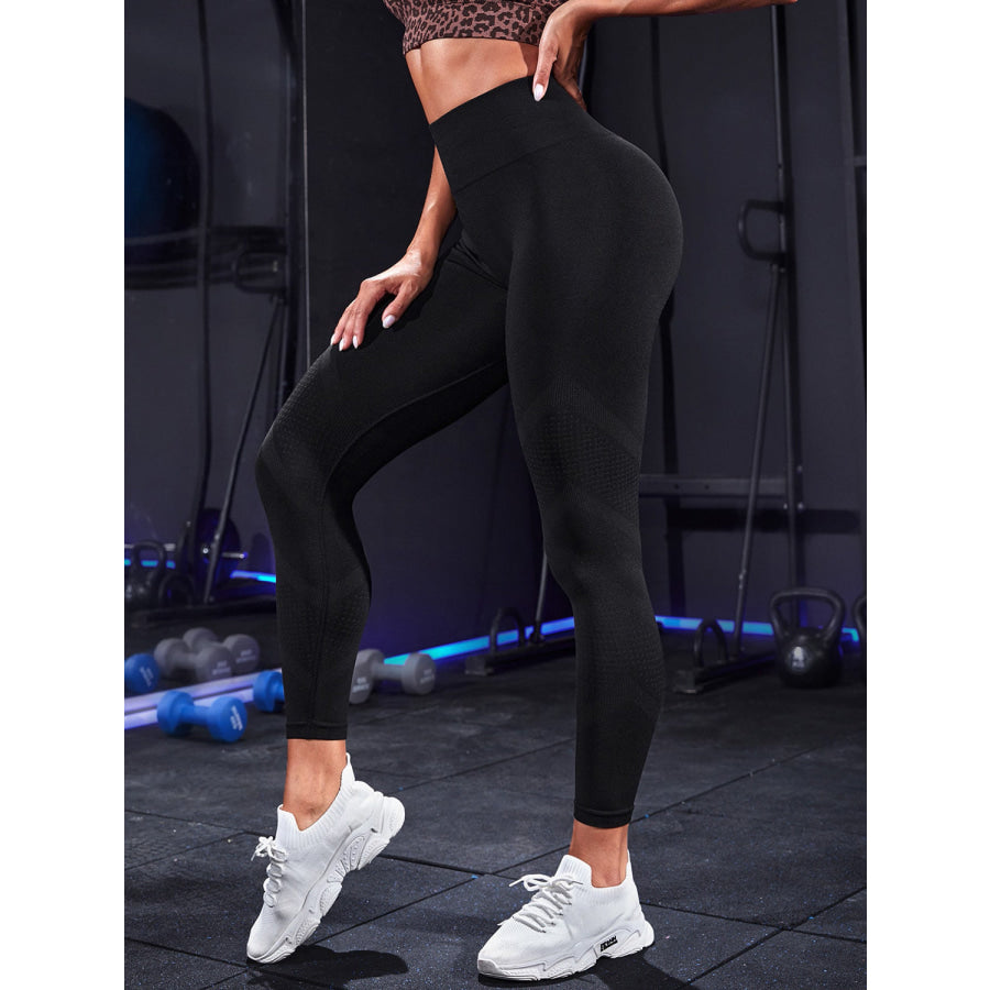 High Waist Active Leggings Black / S Apparel and Accessories