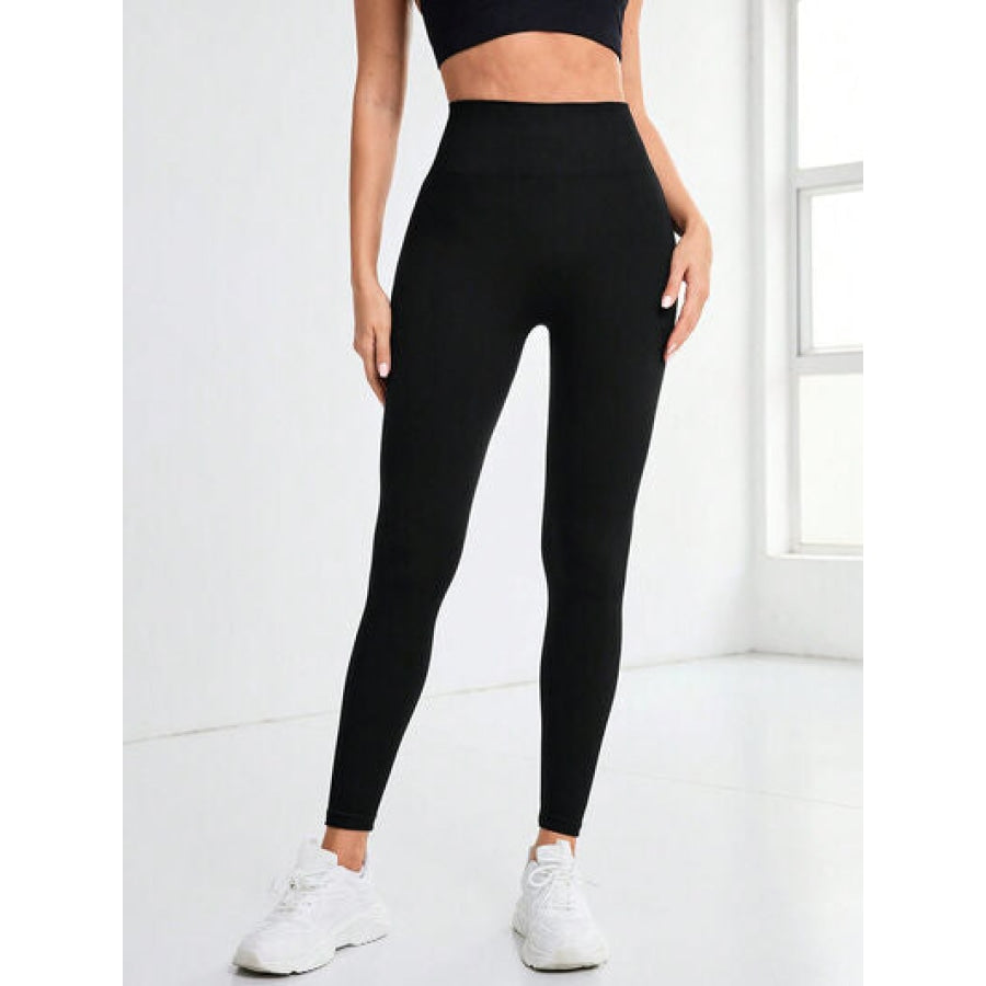 High Waist Active Leggings Black / S Apparel and Accessories