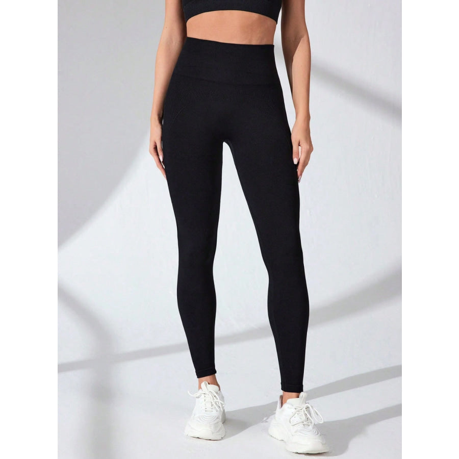 High Waist Active Leggings Black / S Apparel and Accessories