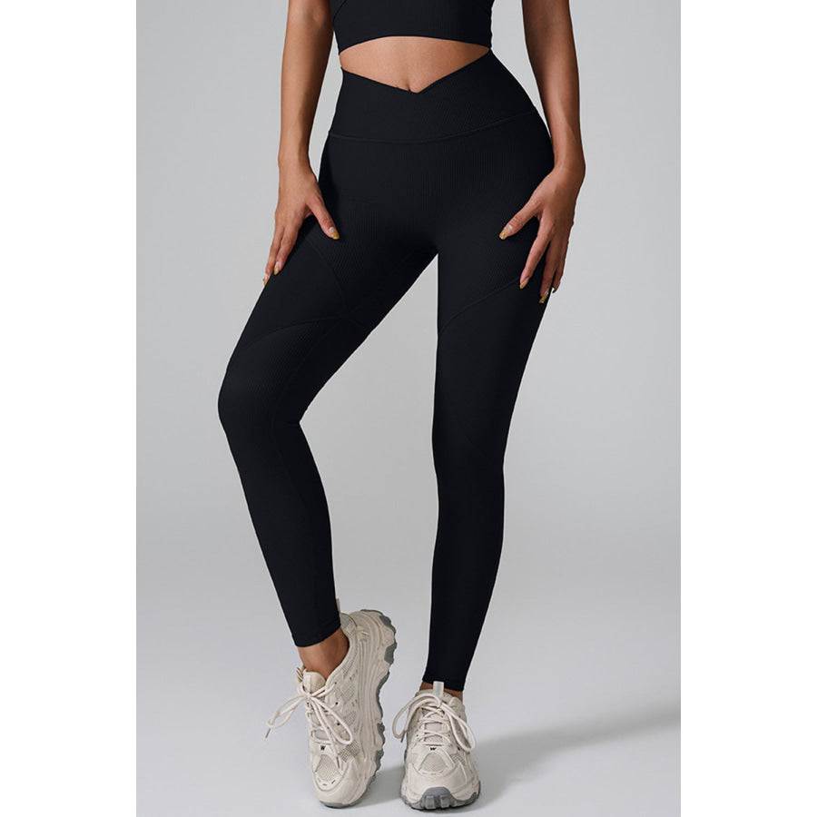 High Waist Active Leggings Black / S Apparel and Accessories