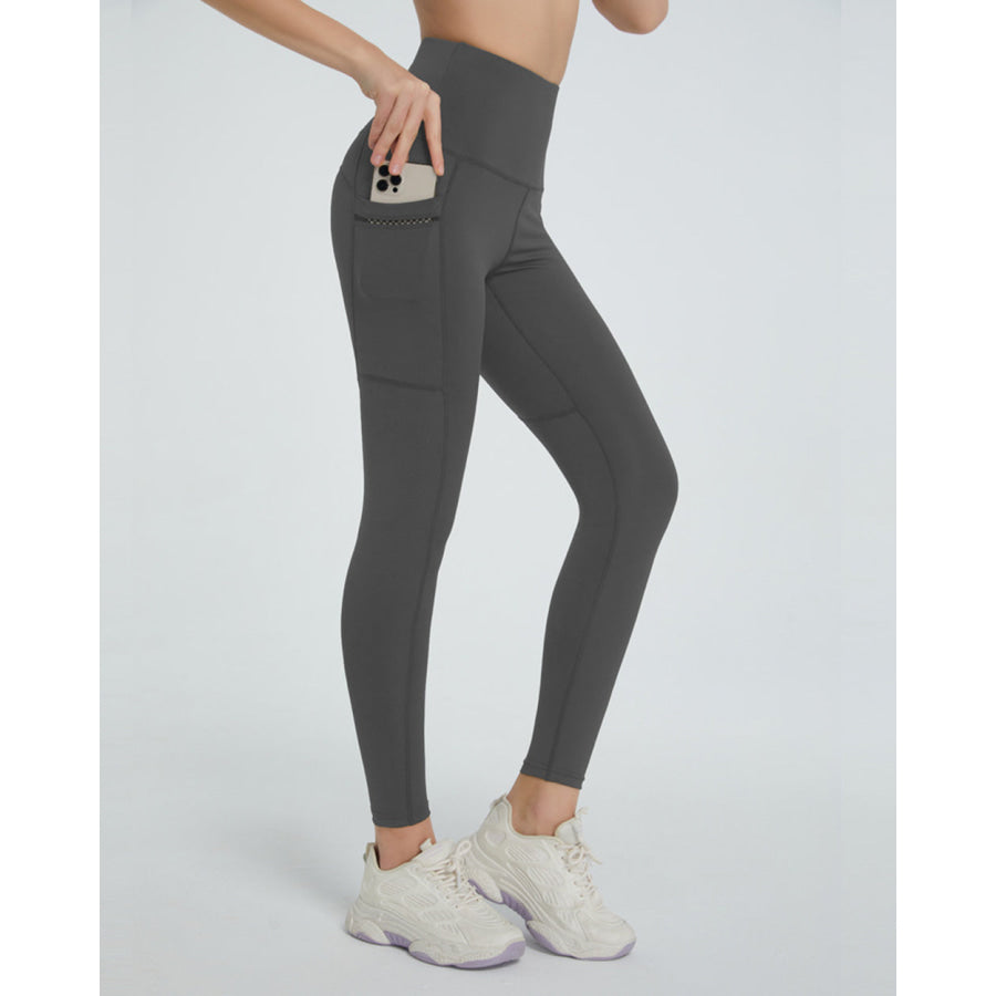 High Waist Active Leggings Charcoal / S Apparel and Accessories