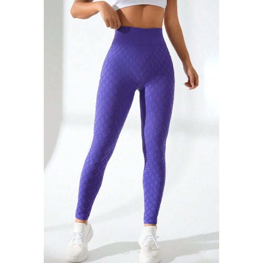 High Waist Active Leggings Electric Purple / S Clothing