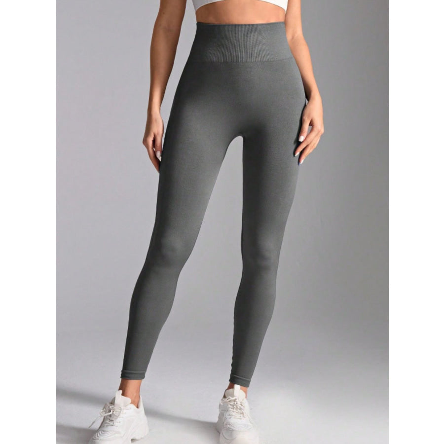 High Waist Active Leggings Gray / S Apparel and Accessories