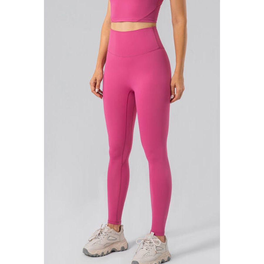 High Waist Active Leggings Hot Pink / S Clothing