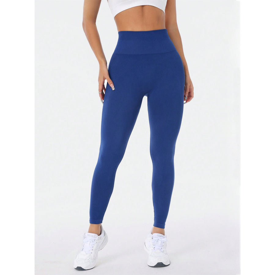 High Waist Active Leggings Royal Blue / S Apparel and Accessories