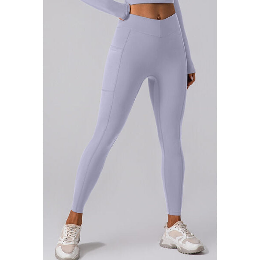 High Waist Active Leggings with Pockets Apparel and Accessories