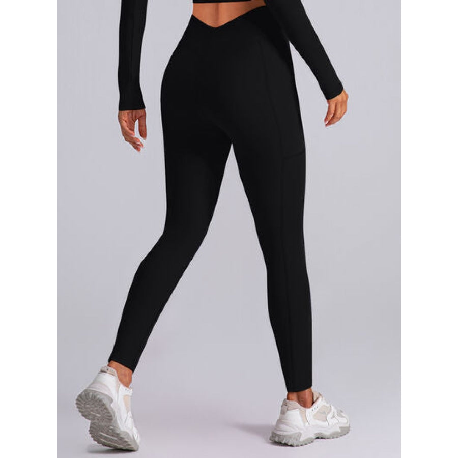 High Waist Active Leggings with Pockets Apparel and Accessories