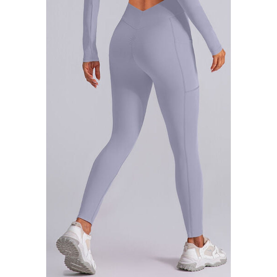 High Waist Active Leggings with Pockets Apparel and Accessories