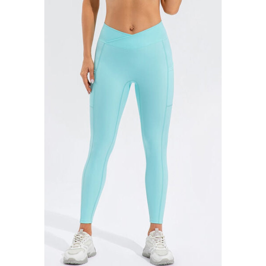 High Waist Active Leggings with Pockets Clothing