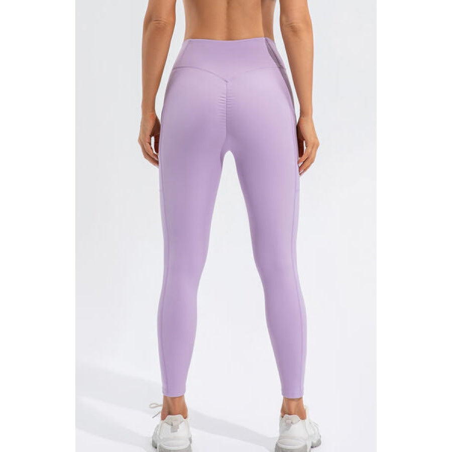 High Waist Active Leggings with Pockets Clothing