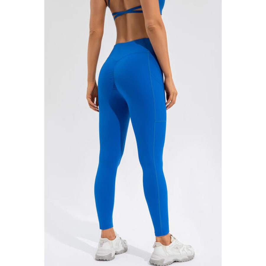 High Waist Active Leggings with Pockets Clothing