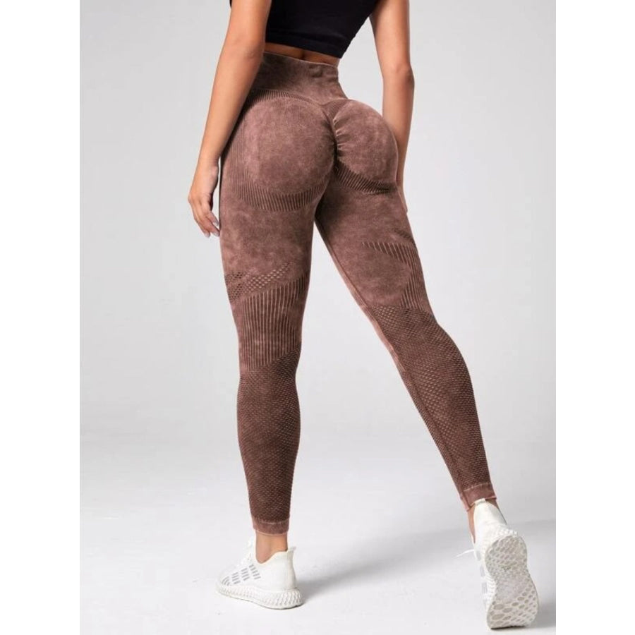 High Waist Active Pants Chestnut / S Apparel and Accessories
