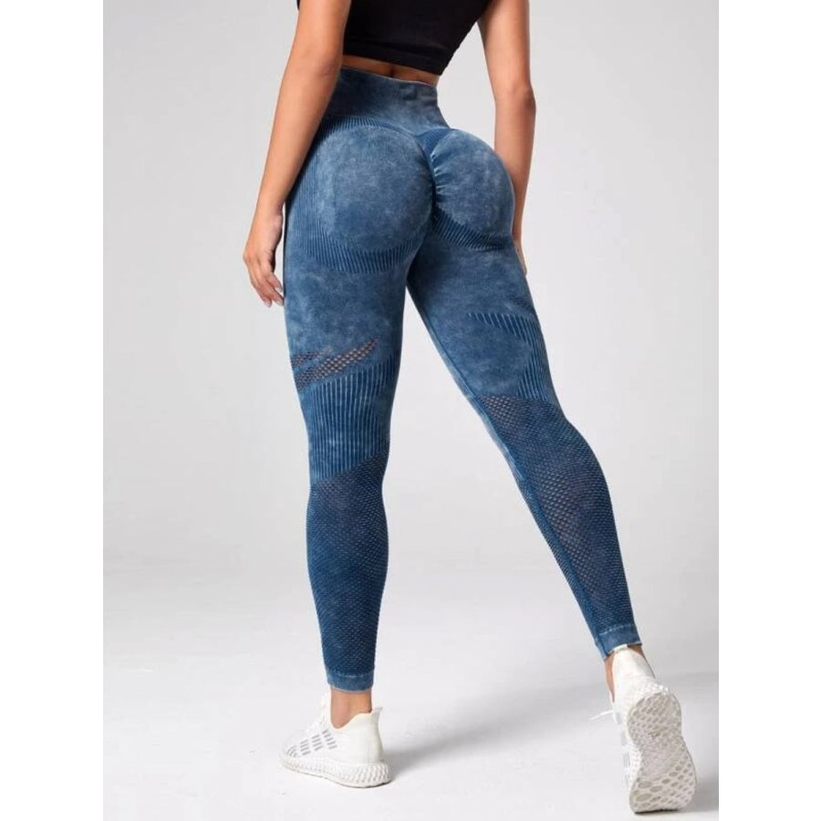 High Waist Active Pants Dusty Blue / S Apparel and Accessories