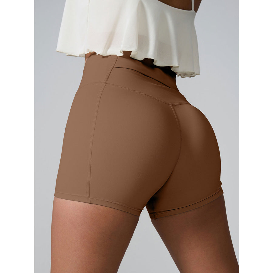 High Waist Active Shorts Apparel and Accessories