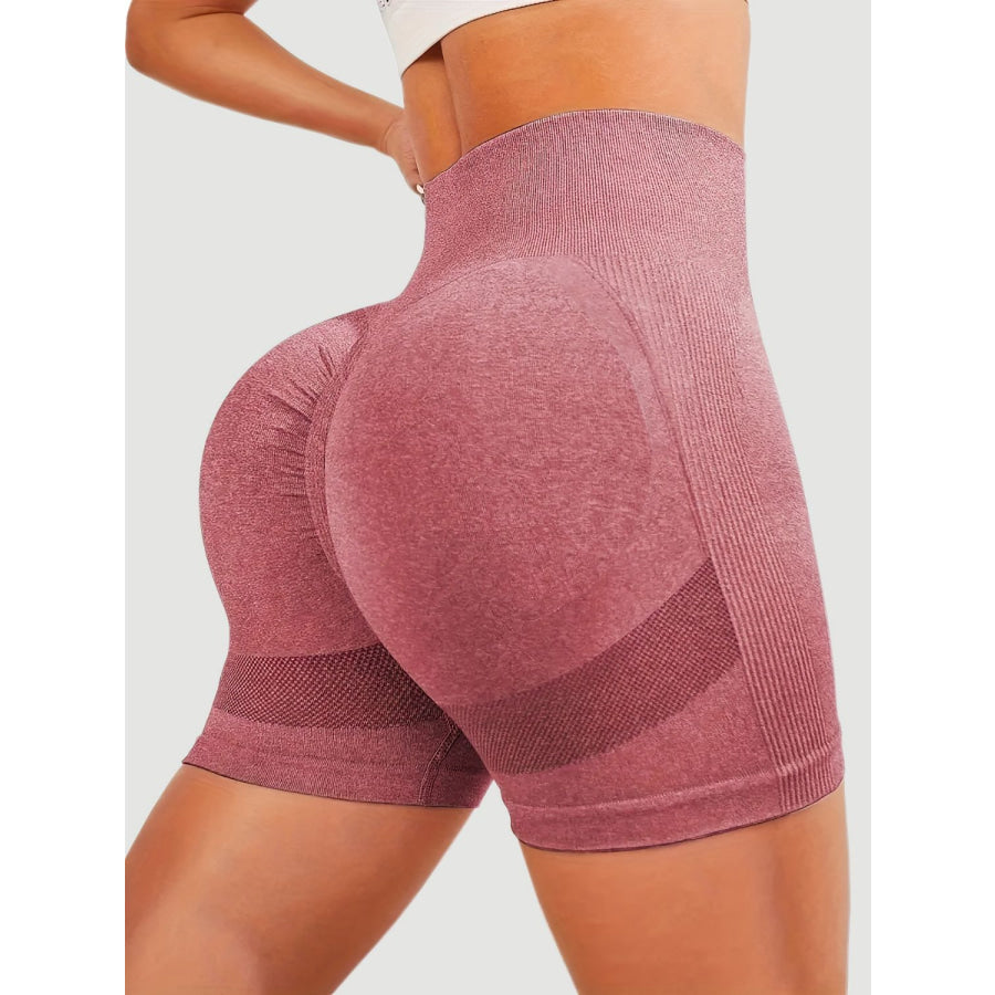 High Waist Active Shorts Dusty Pink / S Apparel and Accessories