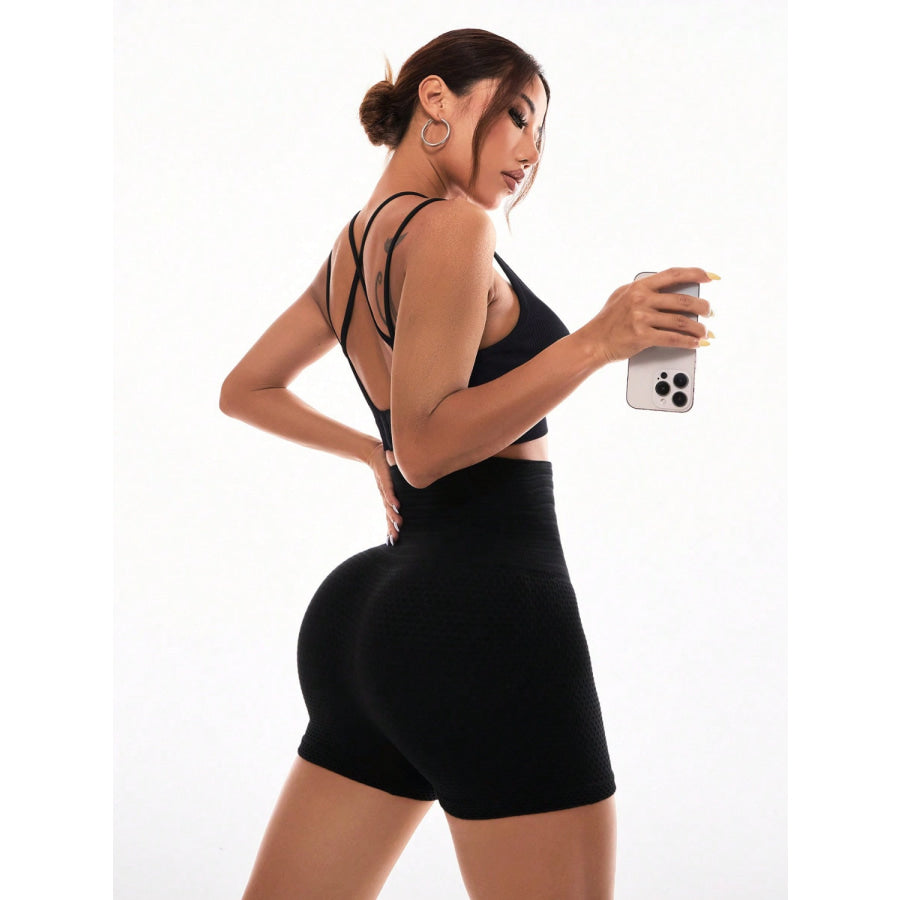 High Waist Active Shorts Apparel and Accessories