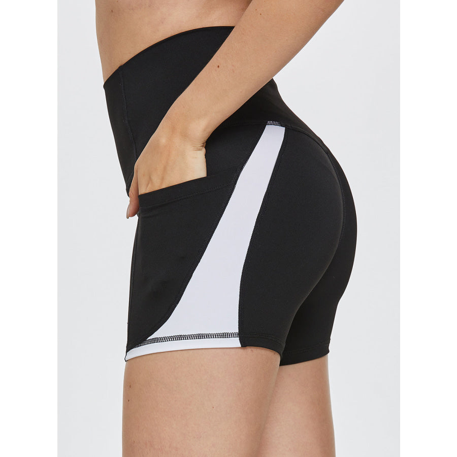 High Waist Active Shorts Black / S Apparel and Accessories