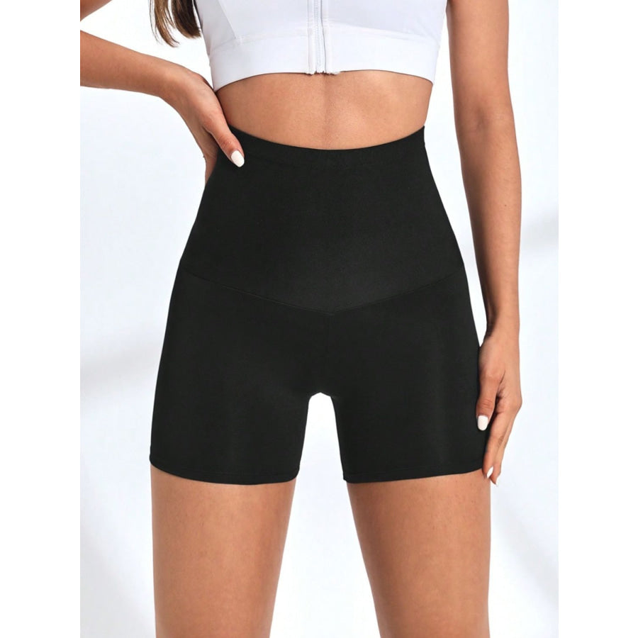 High Waist Active Shorts Black / S Apparel and Accessories