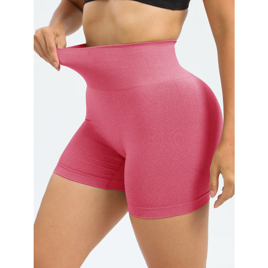 High Waist Active Shorts Strawberry / S Apparel and Accessories