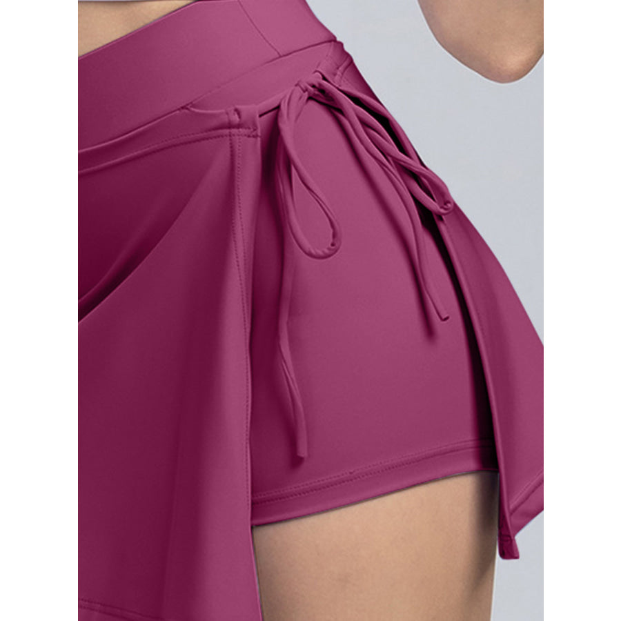 High Waist Active Skort with Pockets Apparel and Accessories