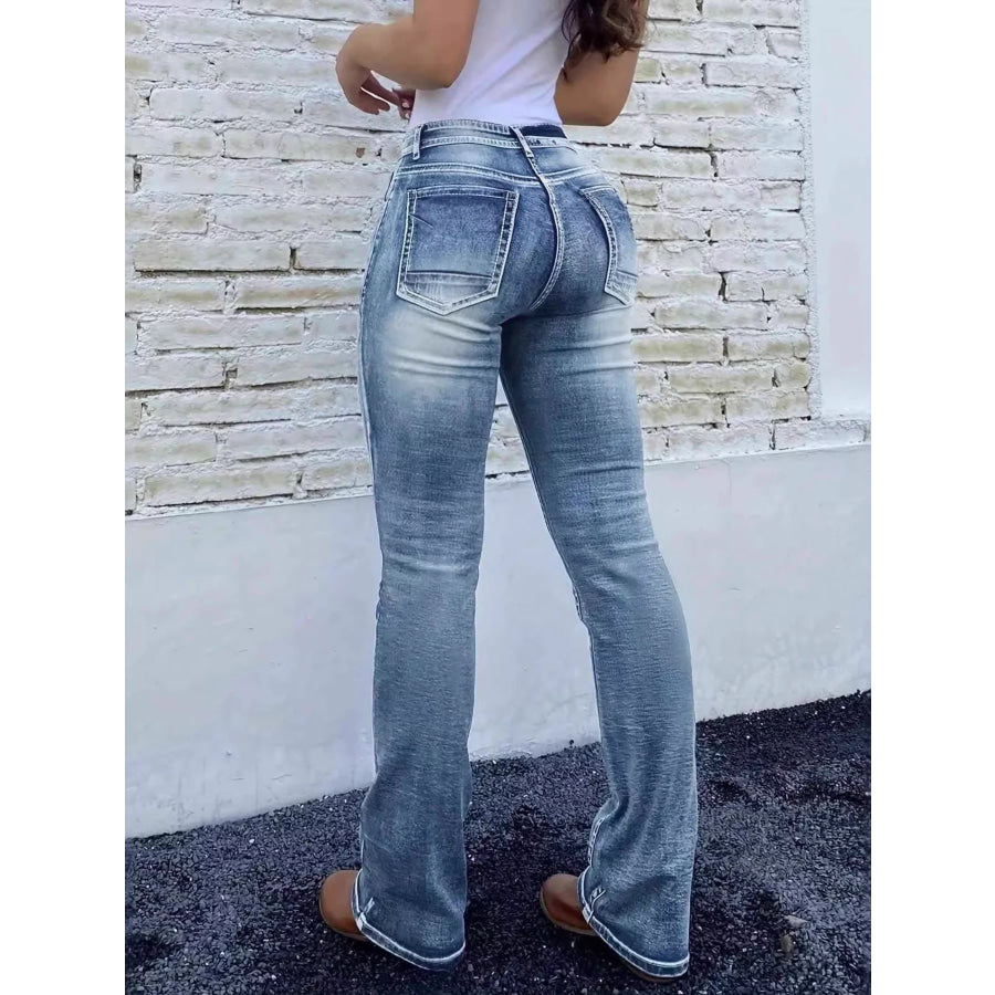 High Waist Bootcut Jeans Apparel and Accessories