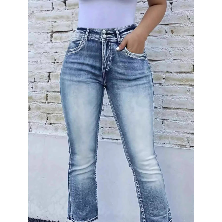 High Waist Bootcut Jeans Apparel and Accessories
