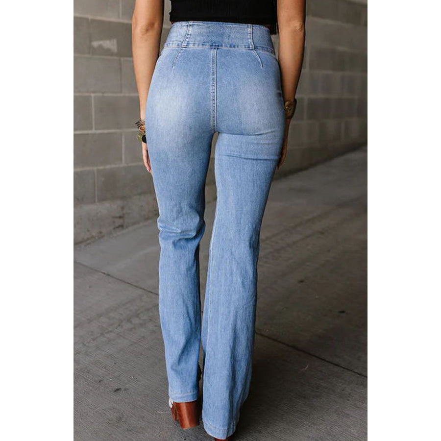 High Waist Bootcut Jeans Apparel and Accessories