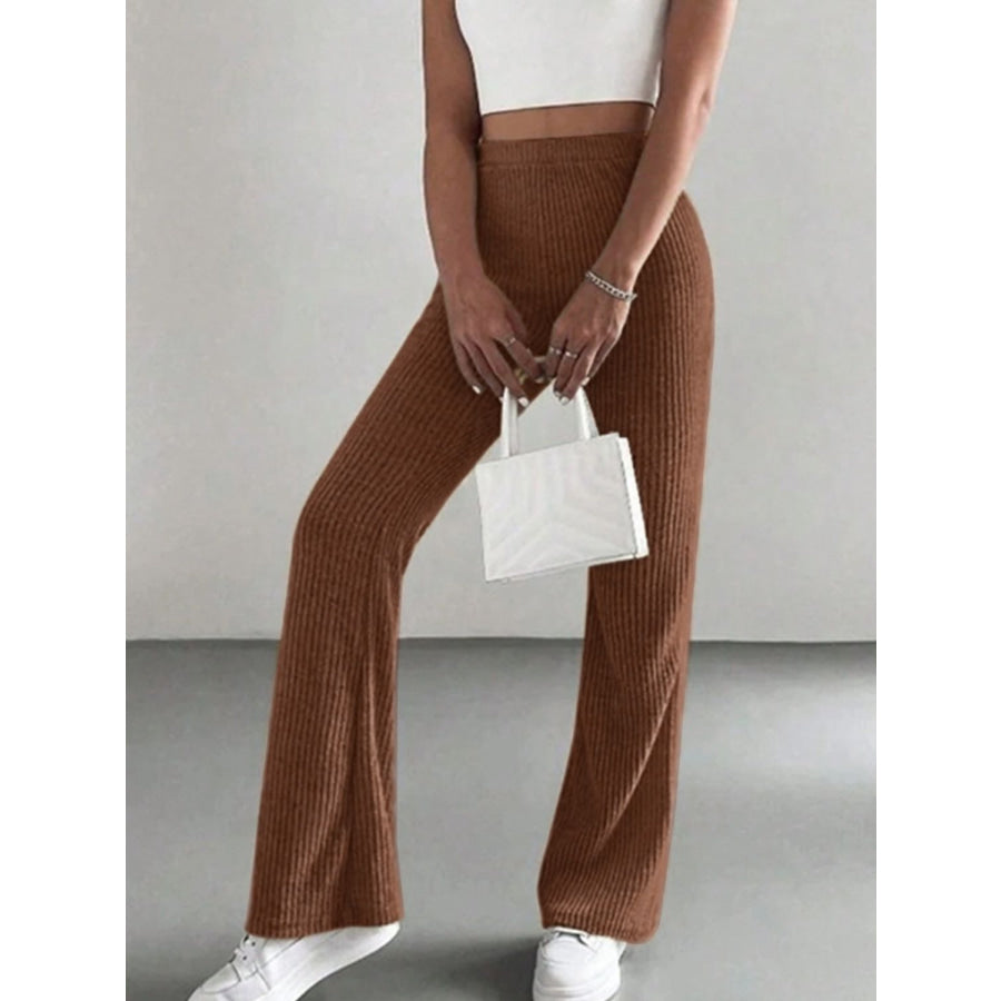 High Waist Bootcut Pants Apparel and Accessories