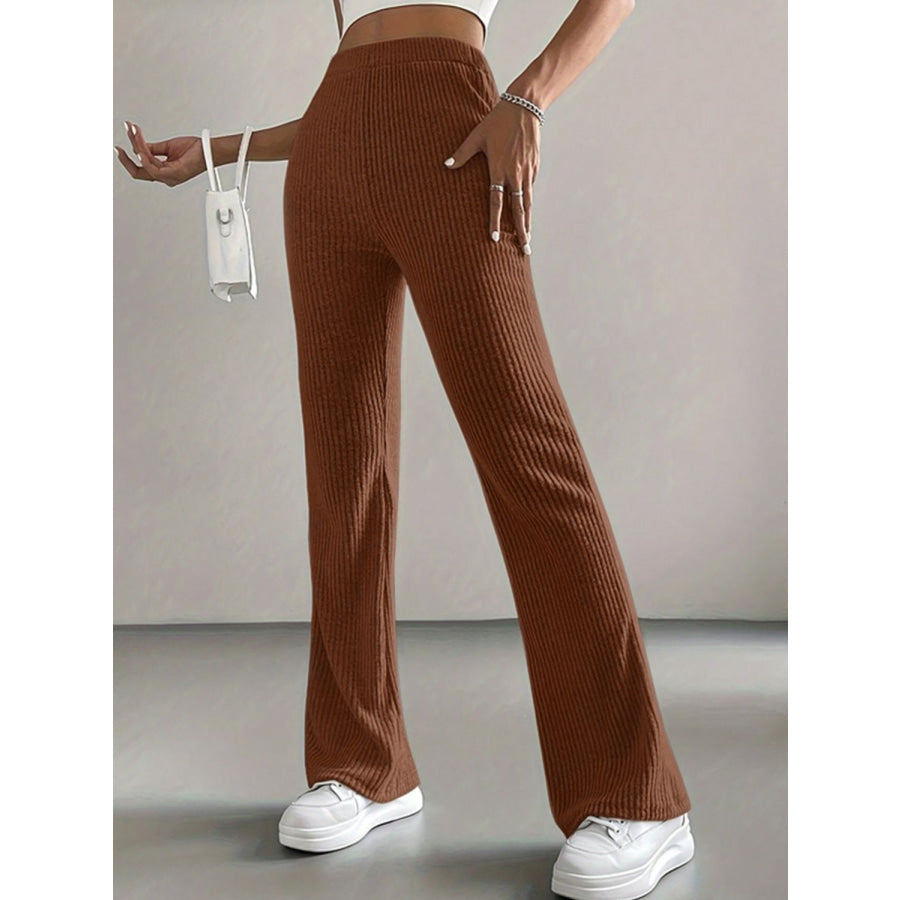High Waist Bootcut Pants Apparel and Accessories