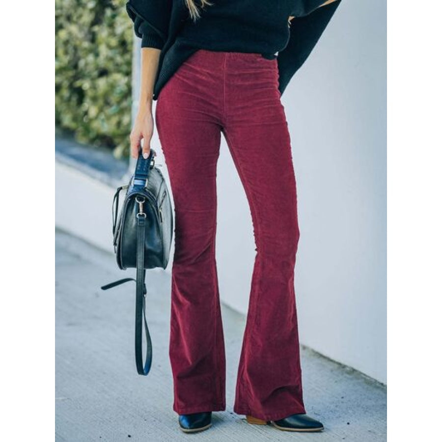 High Waist Bootcut Pants Clothing