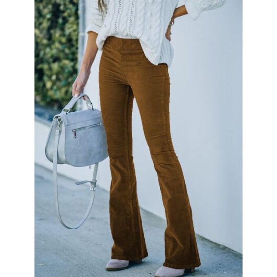 High Waist Bootcut Pants Clothing