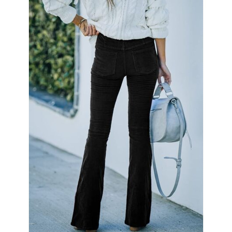 High Waist Bootcut Pants Clothing