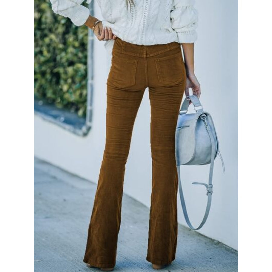 High Waist Bootcut Pants Clothing