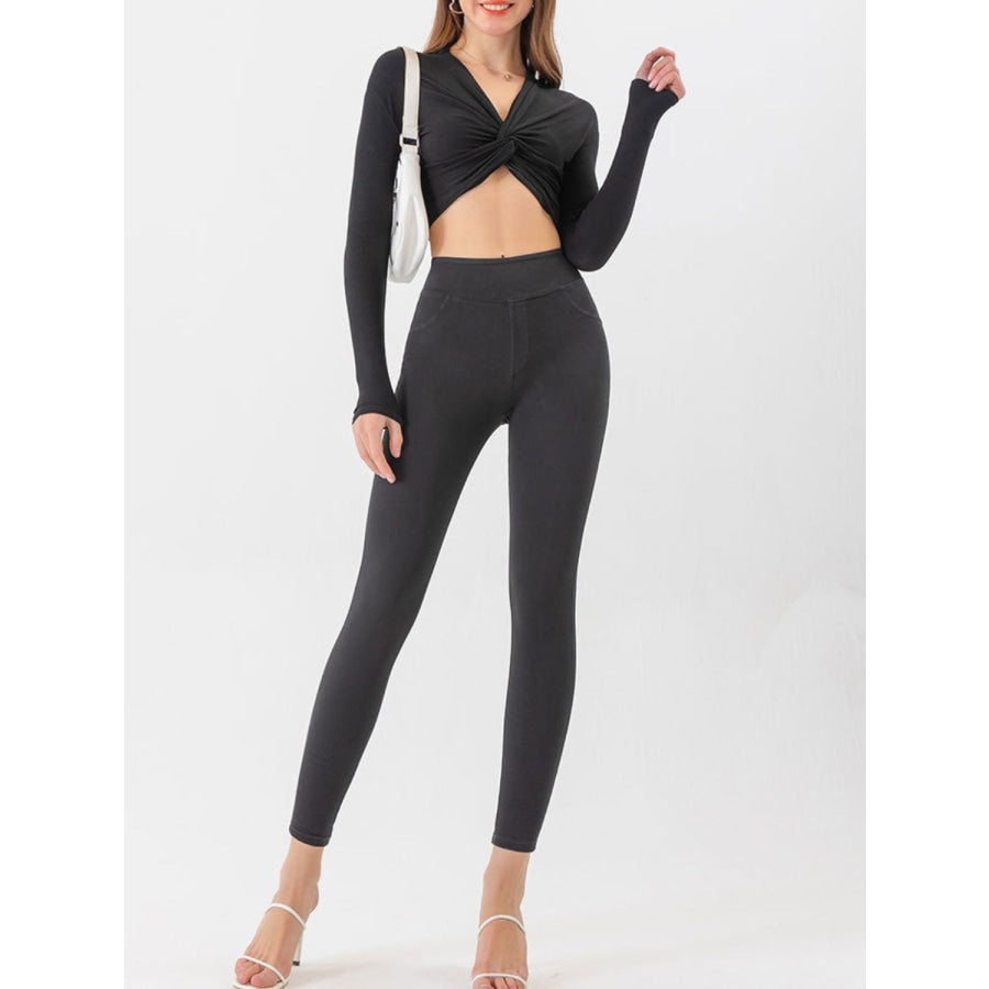 High Waist Cropped Active Leggings