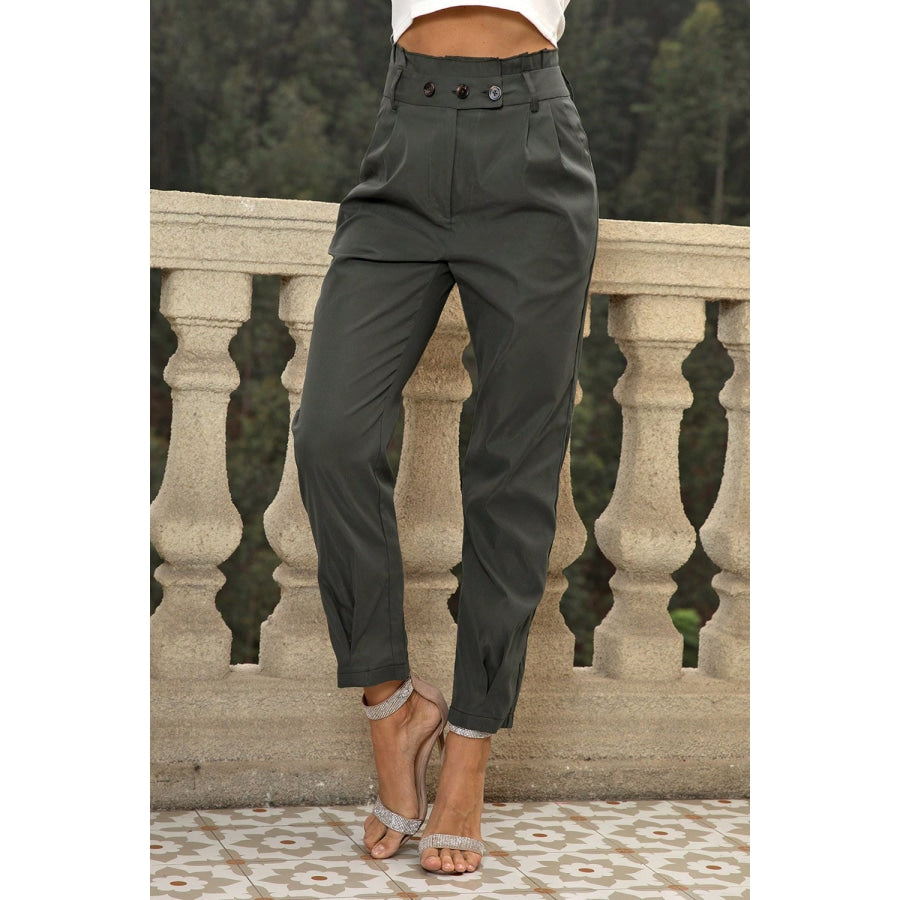 High Waist Cropped Pants