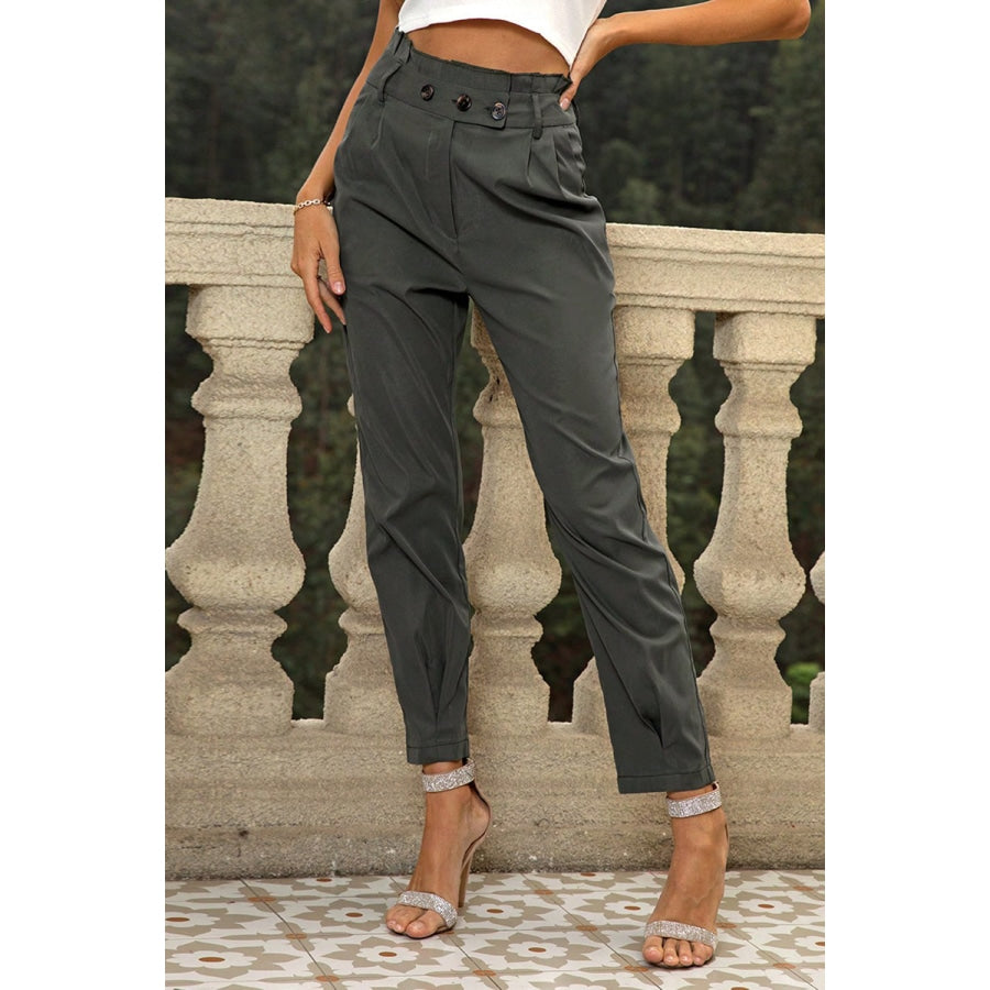 High Waist Cropped Pants