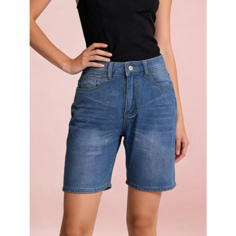 High Waist Denim Shorts Apparel and Accessories