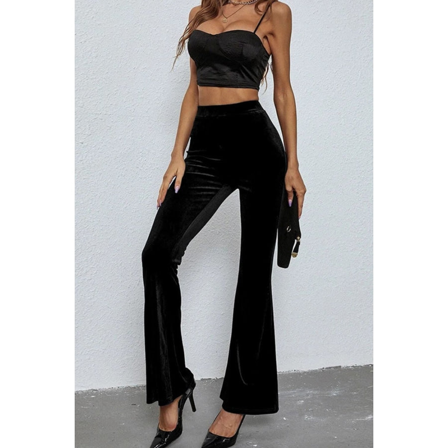 High Waist Flare Leg Pants