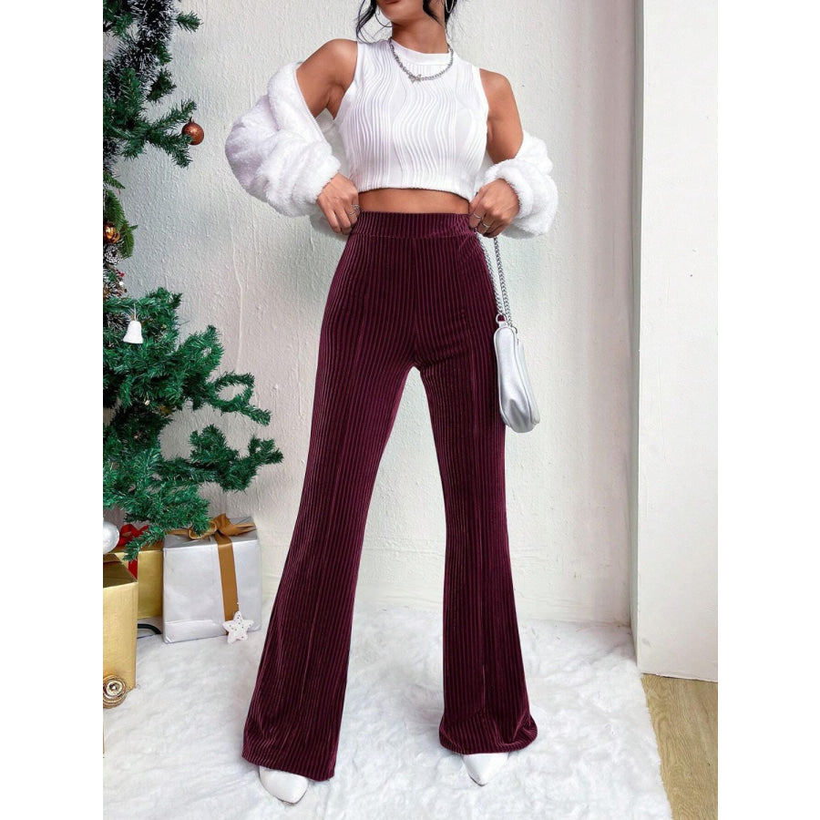 High Waist Flare Pants Apparel and Accessories