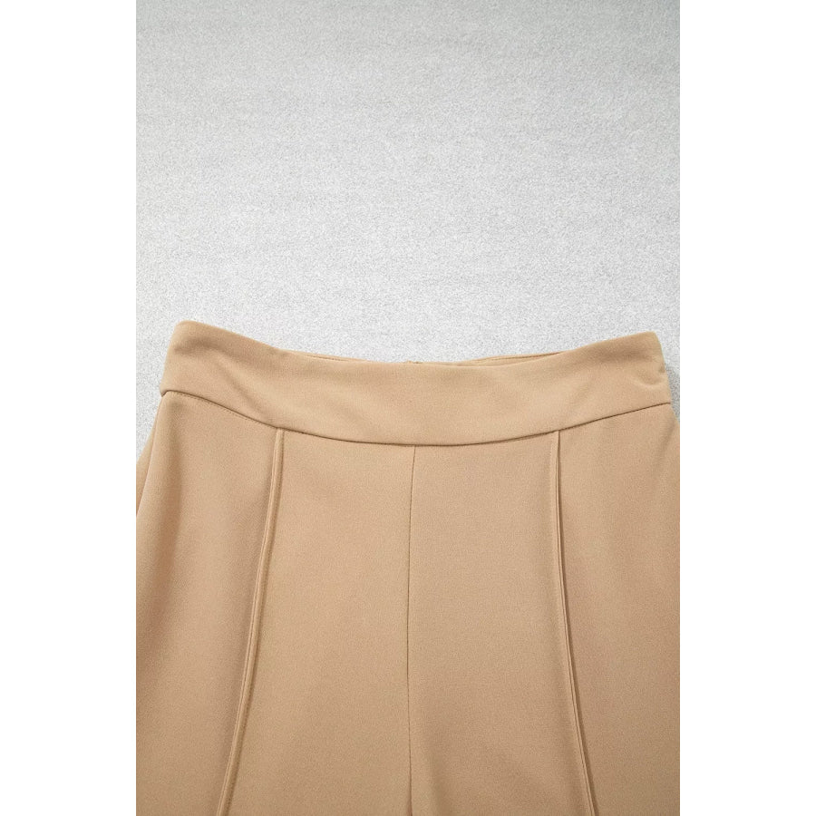 High Waist Full Length Regular Fit Pants Apparel and Accessories