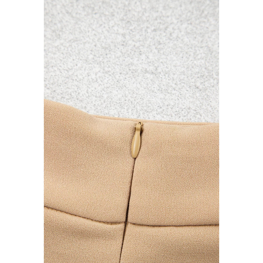 High Waist Full Length Regular Fit Pants Apparel and Accessories
